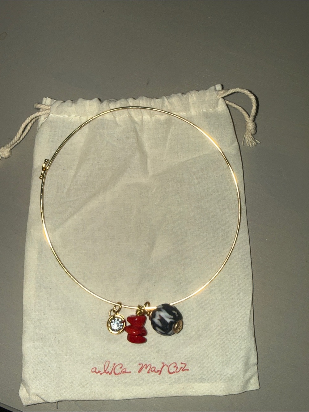 Alice Marcuz necklace with charms